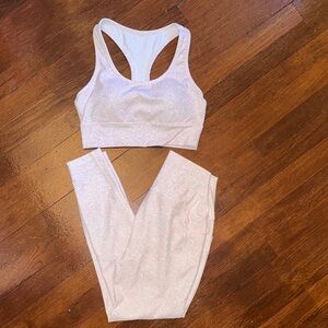 Women’s RBX Light Pink Purple Activewear Coordinated Set Bra Legging Small